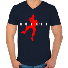 PRINTFASHION Royale Air - Férfi V-nyakú póló - Sötétkék férfi póló