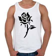 PRINTFASHION Rózsa - fekete - Férfi atléta - Fehér atléta, trikó