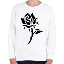 PRINTFASHION Rózsa - fekete - Gyerek pulóver - Fehér gyerek pulóver, kardigán