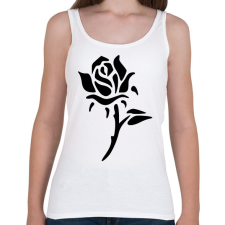 PRINTFASHION Rózsa - fekete - Női atléta - Fehér női trikó