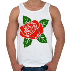 PRINTFASHION Rózsa - Férfi atléta - Fehér