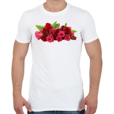 PRINTFASHION Rózsa - Férfi póló - Fehér férfi póló