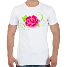 PRINTFASHION Rózsa - Férfi póló - Fehér férfi póló