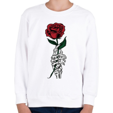 PRINTFASHION Rózsa - Gyerek pulóver - Fehér