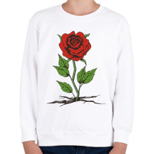 PRINTFASHION Rózsa - Gyerek pulóver - Fehér gyerek pulóver, kardigán