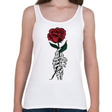 PRINTFASHION Rózsa - Női atléta - Fehér női trikó