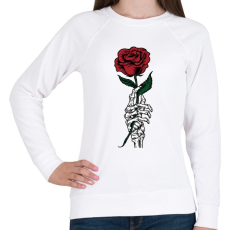 PRINTFASHION Rózsa - Női pulóver - Fehér