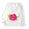 PRINTFASHION Rózsa  - Sportzsák, Tornazsák - Fehér
