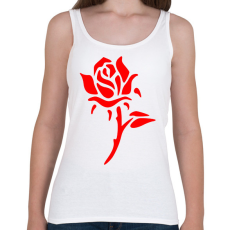 PRINTFASHION Rózsa - vörös - Női atléta - Fehér