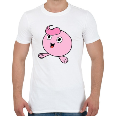 PRINTFASHION Rózsaszín gömböc - Férfi póló - Fehér