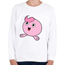 PRINTFASHION Rózsaszín gömböc - Gyerek pulóver - Fehér gyerek pulóver, kardigán