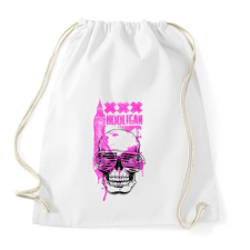 PRINTFASHION Rózsaszín koponya - Sportzsák, Tornazsák - Fehér tornazsák