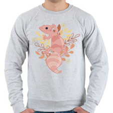 PRINTFASHION Rózsaszín Leopárd Gekkó - Férfi pulóver - Sport szürke férfi pulóver, kardigán