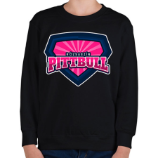 PRINTFASHION Rózsaszín Pittbull - Gyerek pulóver - Fekete gyerek pulóver, kardigán