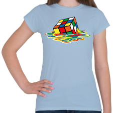 PRINTFASHION Rubic Cube - Női póló - Világoskék női póló