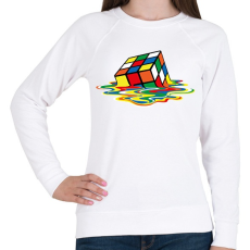 PRINTFASHION Rubic Cube - Női pulóver - Fehér
