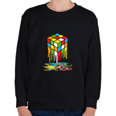 PRINTFASHION rubik - Gyerek pulóver - Fekete