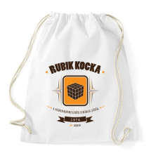 PRINTFASHION rubik-kocka-brown-orange - Sportzsák, Tornazsák - Fehér tornazsák