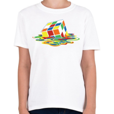 PRINTFASHION Rubik Kocka - Gyerek póló - Fehér gyerek póló