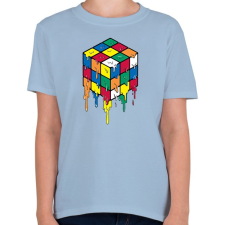 PRINTFASHION Rubik kocka - Gyerek póló - Világoskék gyerek póló