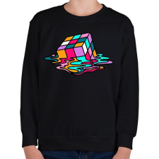 PRINTFASHION Rubik kocka - Gyerek pulóver - Fekete gyerek pulóver, kardigán