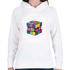PRINTFASHION Rubik kocka - Női kapucnis pulóver - Fehér