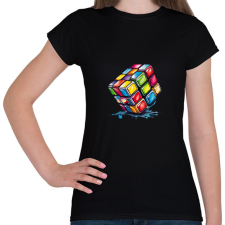 PRINTFASHION rubik kocka - Női póló - Fekete női póló