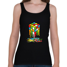 PRINTFASHION rubik - Női atléta - Fekete női trikó
