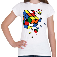 PRINTFASHION RubikCube Broke - Női póló - Fehér női póló