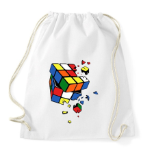 PRINTFASHION RubikCube Broke - Sportzsák, Tornazsák - Fehér tornazsák