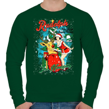 PRINTFASHION Rudolf a rosszcsont - Férfi pulóver - Sötétzöld férfi pulóver, kardigán