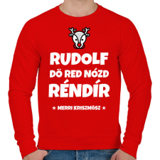 PRINTFASHION RUDOLF - Férfi pulóver - Piros férfi pulóver, kardigán