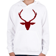 PRINTFASHION Rudolf - Gyerek kapucnis pulóver - Fehér gyerek pulóver, kardigán