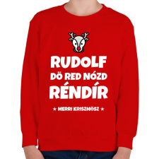 PRINTFASHION RUDOLF - Gyerek pulóver - Piros gyerek pulóver, kardigán