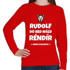 PRINTFASHION RUDOLF - Női pulóver - Piros