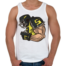 PRINTFASHION Rugby játékos - Férfi atléta - Fehér