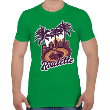 PRINTFASHION Rulett - Férfi póló - Zöld férfi póló