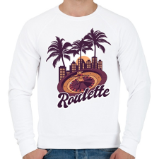 PRINTFASHION Rulett - Férfi pulóver - Fehér férfi pulóver, kardigán