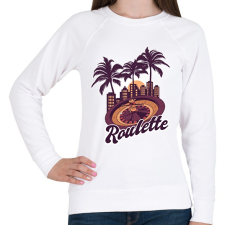 PRINTFASHION Rulett - Női pulóver - Fehér női pulóver, kardigán