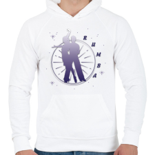 PRINTFASHION Rumba - Férfi kapucnis pulóver - Fehér férfi pulóver, kardigán