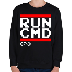 PRINTFASHION RUN CMD - Gyerek pulóver - Fekete