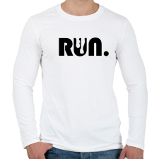 PRINTFASHION Run - Férfi hosszú ujjú póló - Fehér férfi póló
