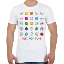PRINTFASHION Run for fun - Férfi póló - Fehér férfi póló