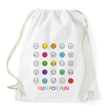 PRINTFASHION Run for fun - Sportzsák, Tornazsák - Fehér tornazsák