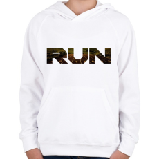 PRINTFASHION RUN - Gyerek kapucnis pulóver - Fehér