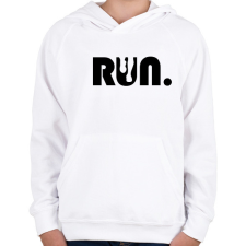 PRINTFASHION Run - Gyerek kapucnis pulóver - Fehér gyerek pulóver, kardigán