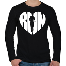 PRINTFASHION RUN LOVE - Férfi hosszú ujjú póló - Fekete férfi póló