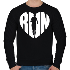 PRINTFASHION RUN LOVE - Férfi pulóver - Fekete férfi pulóver, kardigán