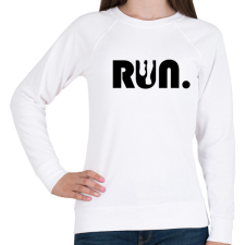 PRINTFASHION Run - Női pulóver - Fehér női pulóver, kardigán