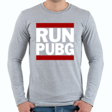 PRINTFASHION RUN PUBG - Férfi hosszú ujjú póló - Sport szürke férfi póló